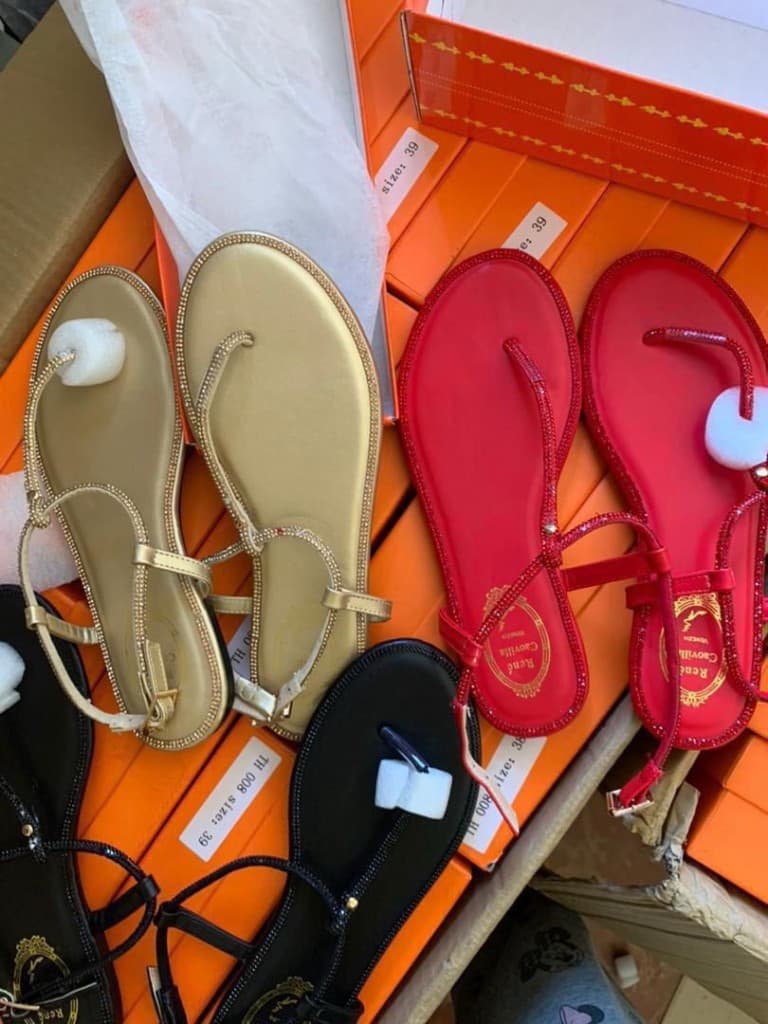 Crystal Flat Sandals